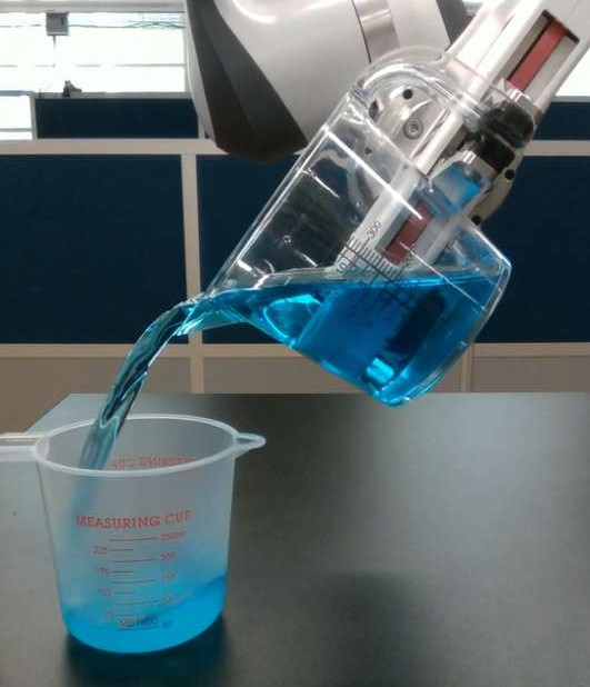 The same pour with water